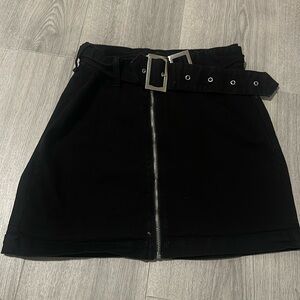 Black mini skirt